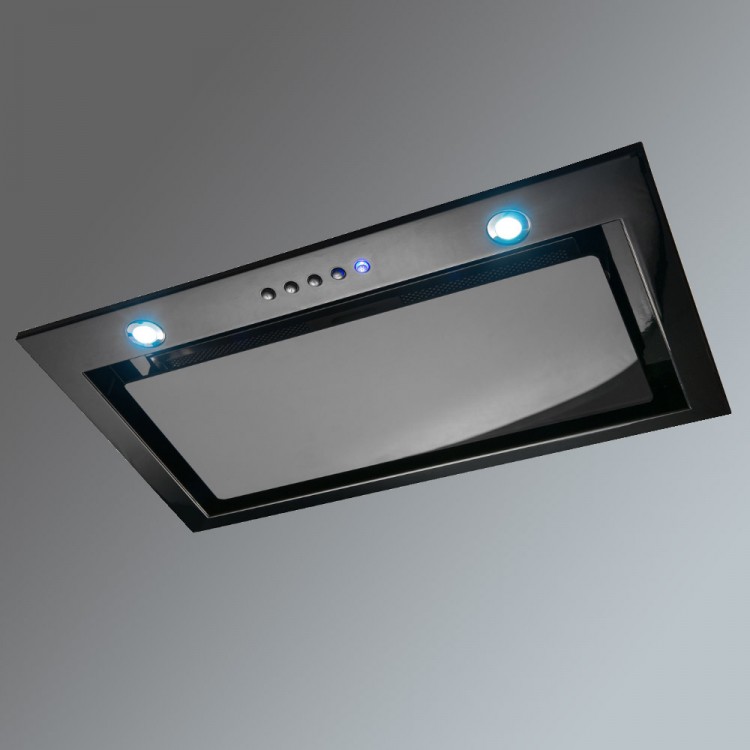 72cm Canopy Extractor Hood With Led Lights Black Glass Luxair Very Powerful 950 M³ Hr Motor No Other Canopy Hoods Offers This Much Power