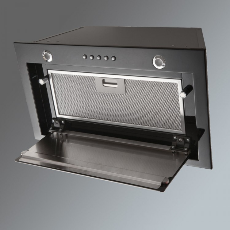 72cm Canopy Extractor Hood With Led Lights Black Glass Luxair Canopy Hoods Offers This Much Power Small Enough To Be Concealed Behind A Cupboard Door Led Lighting